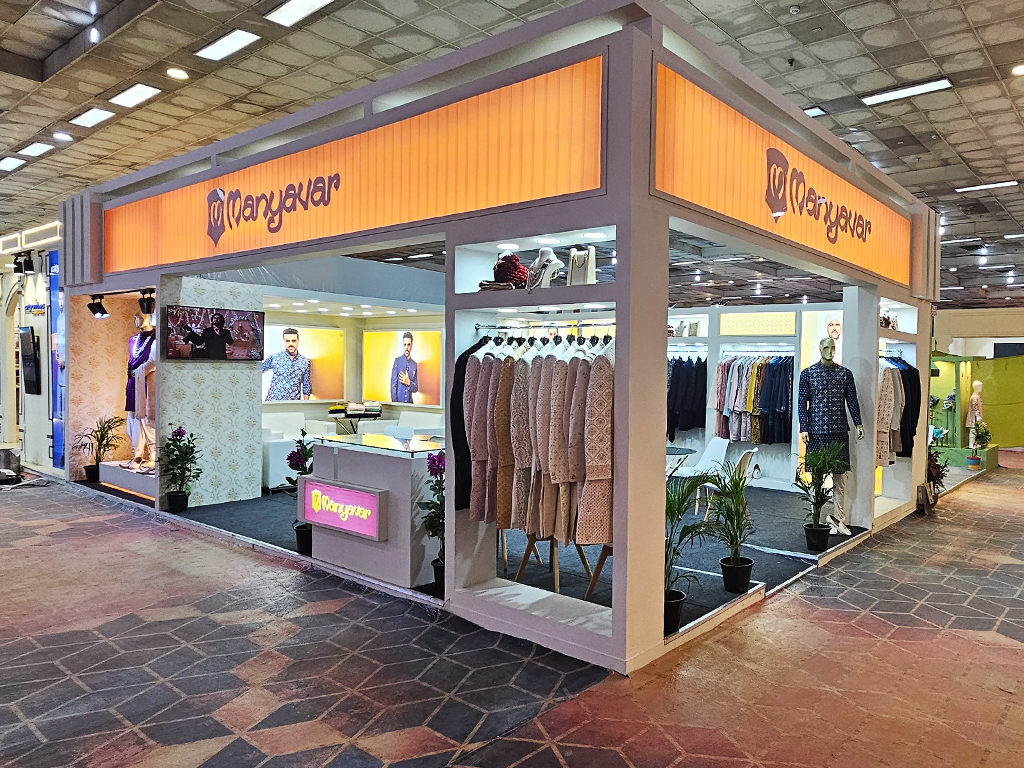 Exhibition stand product photo in a catalogue layout