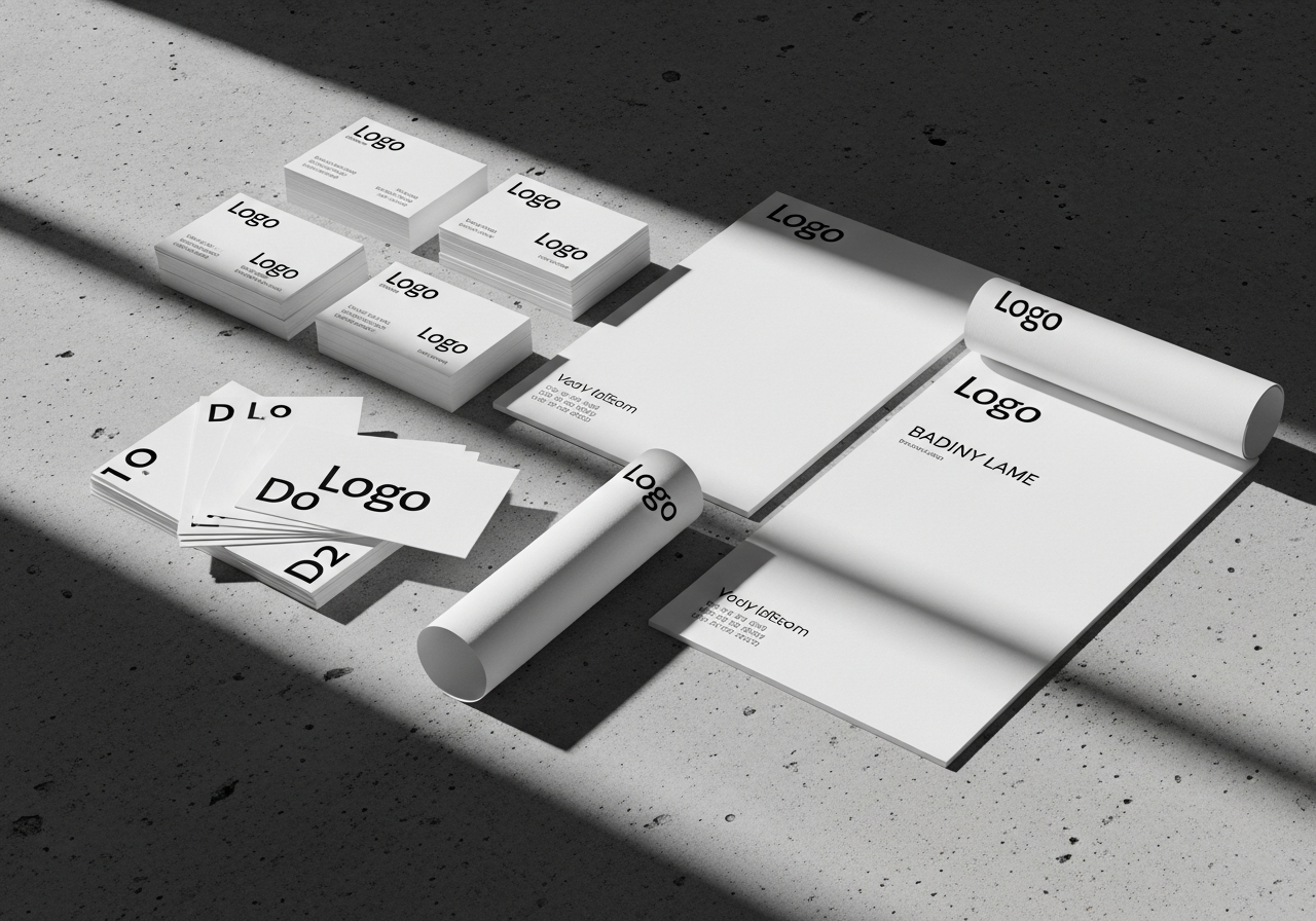 Corporate stationery and logo mockups designed by Aurexia Studio