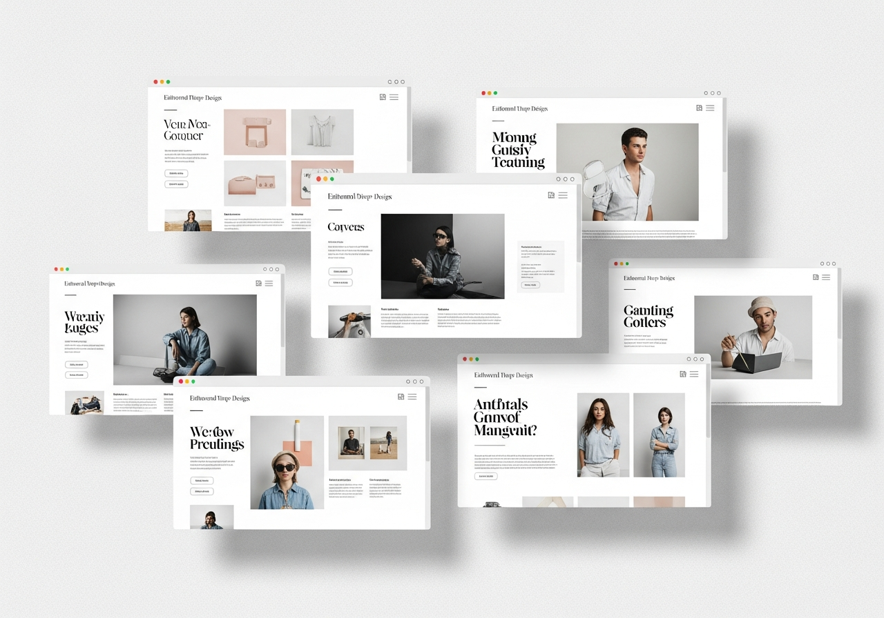 Responsive website layouts designed by Aurexia Studio